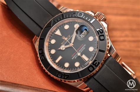 rolex yacht master gold rubber strap